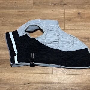 Black and Gray Quilted Dog Vest